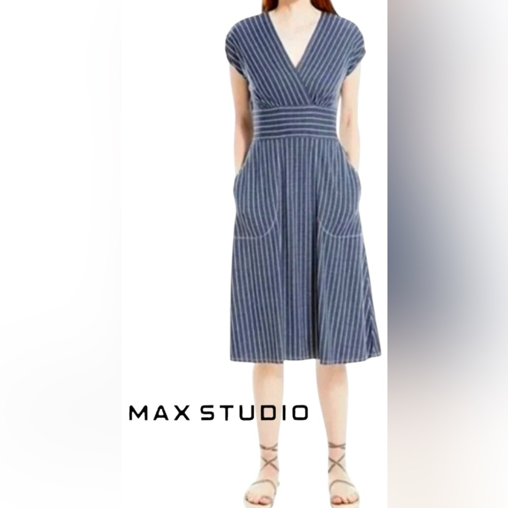 MAX STUDIO LONDON STRIPED DRESS
